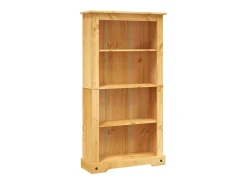 Vitrina|vidaxl Estante 4 prateleiras Corona Range pinho mexicano 80x29x150 cm Castanho
