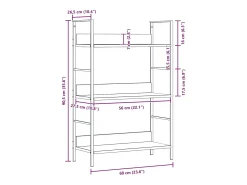 Vitrina*vidaxl Estante 3 prateleiras derivados de madeira Branco