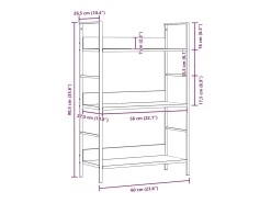 Vitrina*vidaxl Estante 3 prateleiras derivados de madeira Branco
