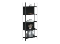 Biblioteca* Estante 5 prateleiras 60,5x24x166,5 cm derivados madeira PT428647 Preto