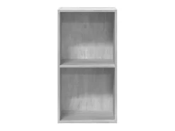 Biblioteca|vidaxl Estante 2 prateleiras 40x30x76,5 cm contraplacado cinza cimento Cinzento