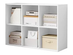 Prateleira| ESTANTE ABERTA CÓMODA KOSTKA 2x3 ESPACIOSA BRANCA PARA LIVROS DE ESCRITÓRIO MODERNA Branco