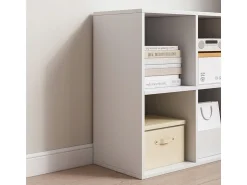Prateleira| ESTANTE ABERTA CÓMODA KOSTKA 2x3 ESPACIOSA BRANCA PARA LIVROS DE ESCRITÓRIO MODERNA Branco
