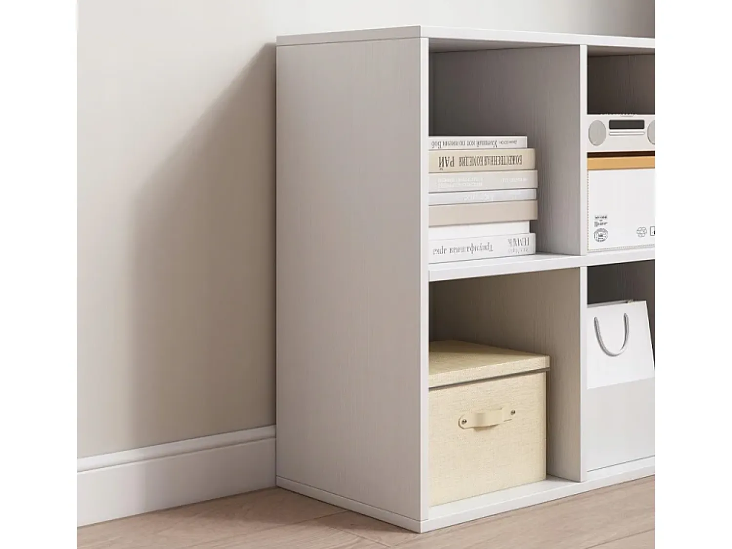 Prateleira| ESTANTE ABERTA CÓMODA KOSTKA 2x3 ESPACIOSA BRANCA PARA LIVROS DE ESCRITÓRIO MODERNA Branco