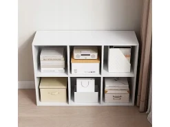 Prateleira| ESTANTE ABERTA CÓMODA KOSTKA 2x3 ESPACIOSA BRANCA PARA LIVROS DE ESCRITÓRIO MODERNA Branco