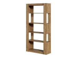 Biblioteca*Tribesigns Estante aberta de 5 níveis e estante para livros, estante de 180 cm de altura, prateleiras de madeira de armazenamento de exibição de pé Castanho