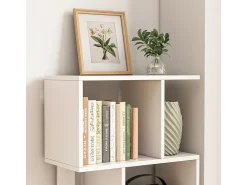 ESTANTE ABERTA DE PÉ BRANCA PRATELEIRA ARMÁRIO BIBLIOTECA MODERNA LOFT 140 CM^ Prateleira