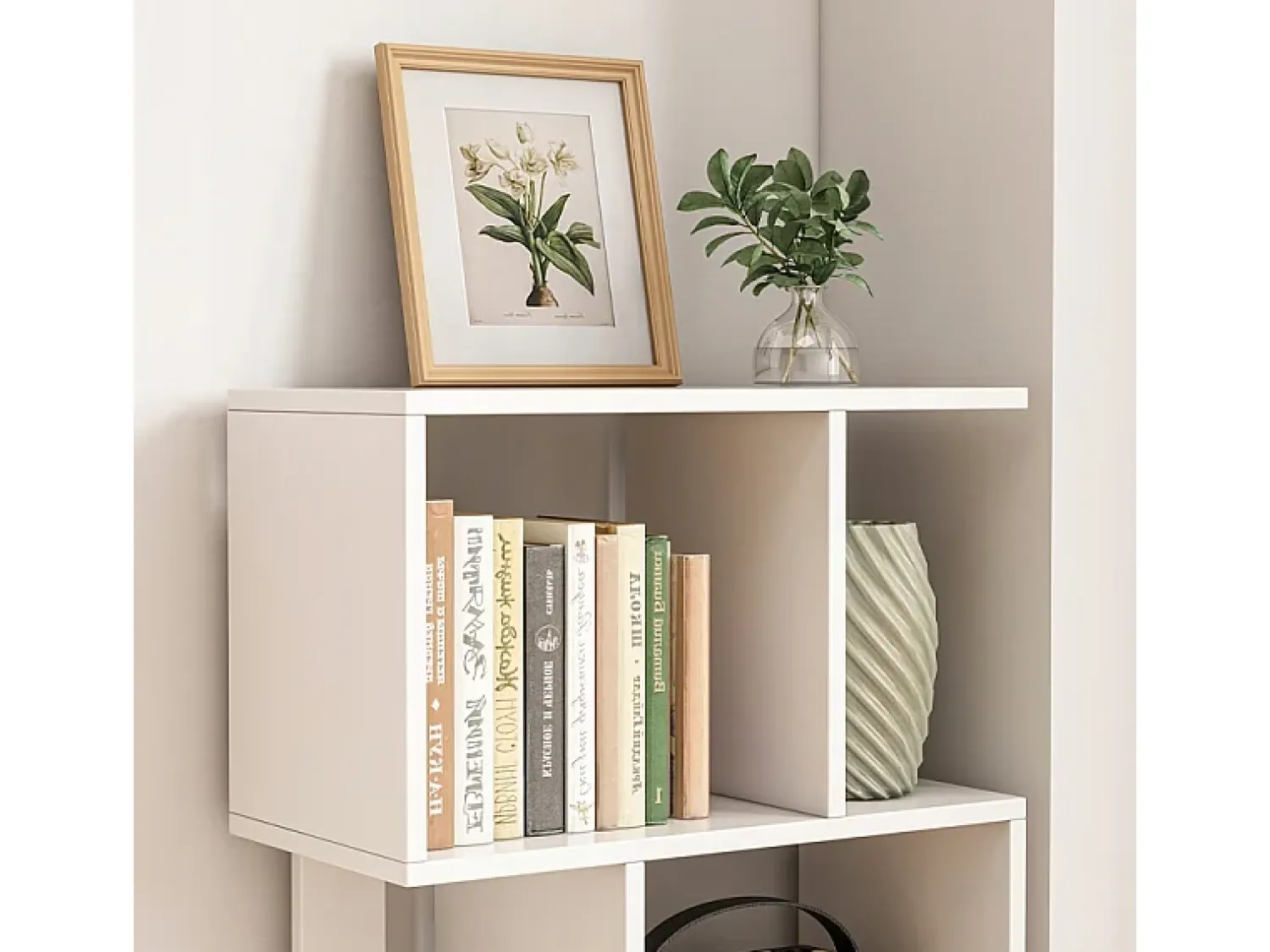 ESTANTE ABERTA DE PÉ BRANCA PRATELEIRA ARMÁRIO BIBLIOTECA MODERNA LOFT 140 CM^ Prateleira