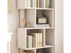 ESTANTE ABERTA DE PÉ BRANCA PRATELEIRA ARMÁRIO BIBLIOTECA MODERNA LOFT 140 CM^ Prateleira