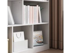 Prateleira* ESTANTE ABERTA MODERNA BRANCA PRATELEIRA ARMÁRIO CÓMODA 8 PRATELEIRAS 100 CM Branco