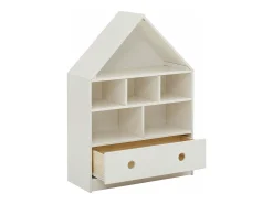 Discount Loft24 Estante Alandra Alandra Carvalho Creme Branco