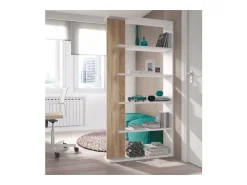 Best Loungitude Estante Alida, carvalho canadense/, 5 prateleiras, 180x90x25 cm Branco