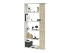 Best Loungitude Estante Alida, carvalho canadense/, 5 prateleiras, 180x90x25 cm Branco