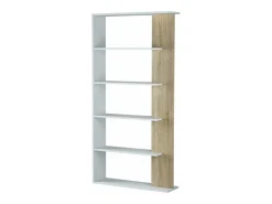 Best Loungitude Estante Alida, carvalho canadense/, 5 prateleiras, 180x90x25 cm Branco