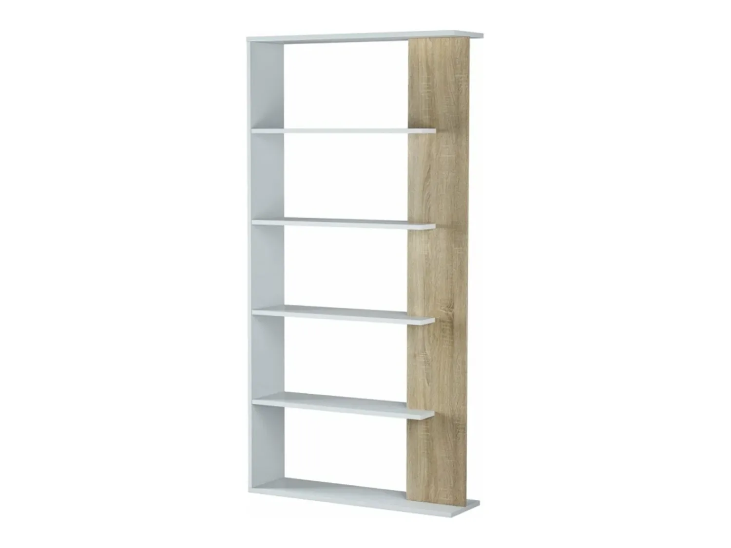 Best Loungitude Estante Alida, carvalho canadense/, 5 prateleiras, 180x90x25 cm Branco