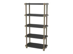 Clearance Estante alta 88 cm 5 prateleiras e Taupe Preto
