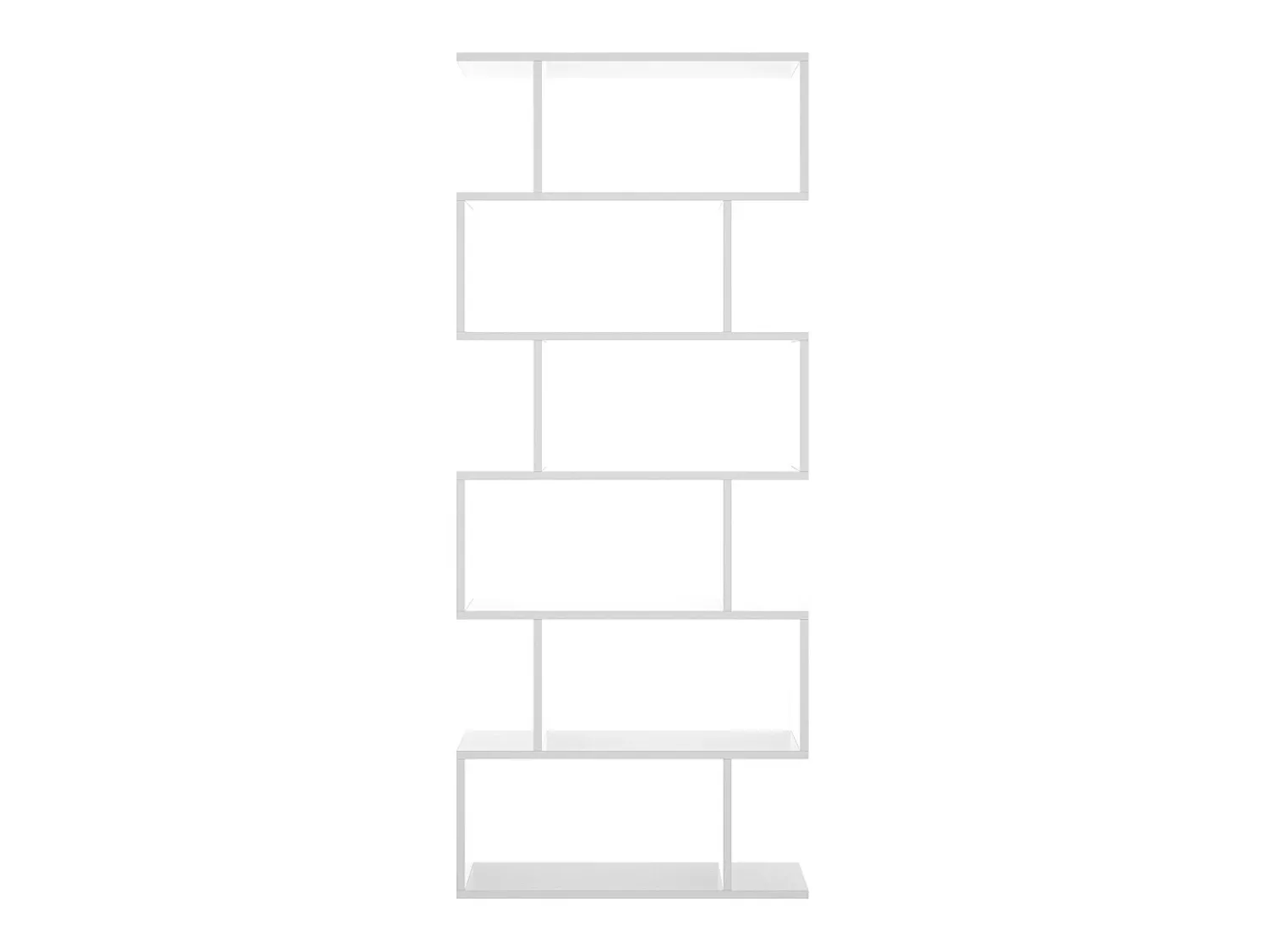 Prateleira|Vente-unique Estante alta assimétrica 6 divisões TOMINI - Cor: branca Branco
