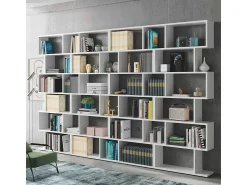 Calicosy Estante alta Athena 80x192x24 cm Sala de jantar/corredor Decoração branca Branco