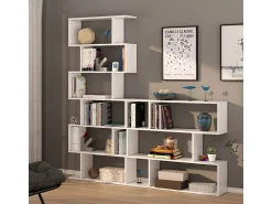 Calicosy Estante alta Athena 80x192x24 cm Sala de jantar/corredor Decoração branca Branco