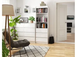 Online Akord Estante Alta com Gavetas e Portas, 60cm, , Laminado, Montagem DIY Branco