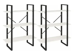 Outlet vidaxl Estante alta 80x30x210 cm madeira de pinho maciça branco Castanho