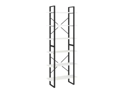 Estante alta 80x30x210 cm madeira de pinho maciça PT358531 Branco