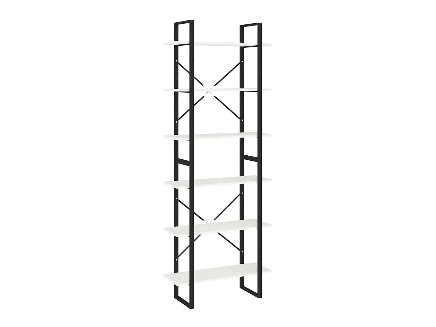 Estante alta 80x30x210 cm madeira de pinho maciça PT358531 Branco