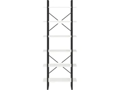 Estante alta 80x30x210 cm madeira de pinho maciça PT358531 Branco