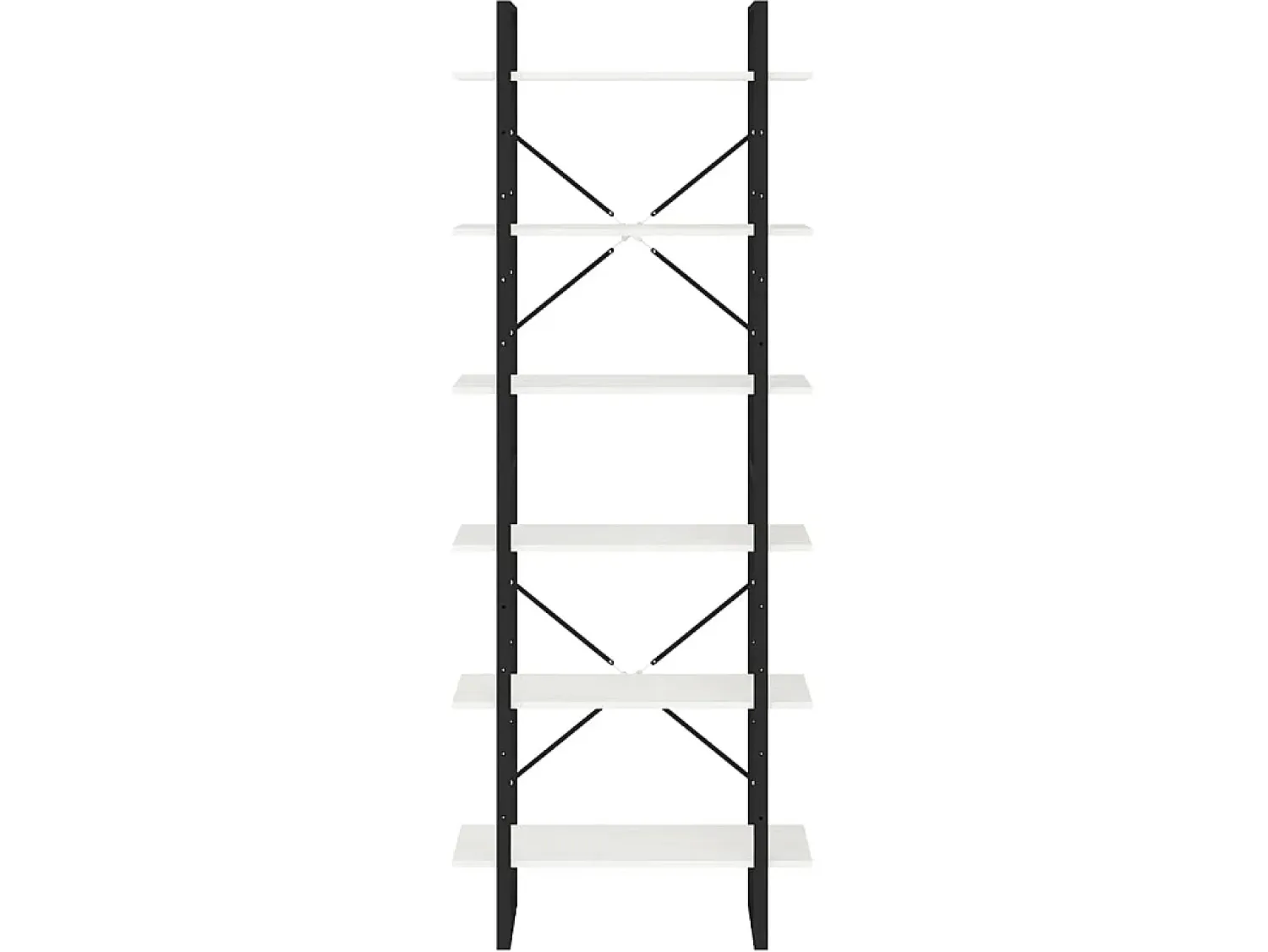 Estante alta 80x30x210 cm madeira de pinho maciça PT358531 Branco