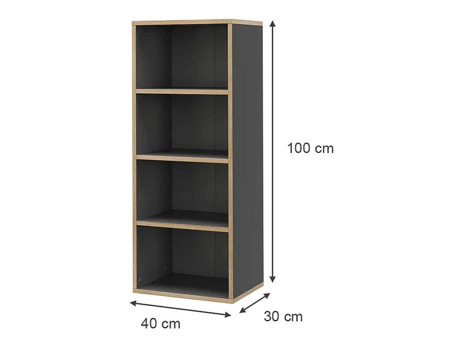 Vicco Estante antracite 40x30x100 tetrix^ Prateleira