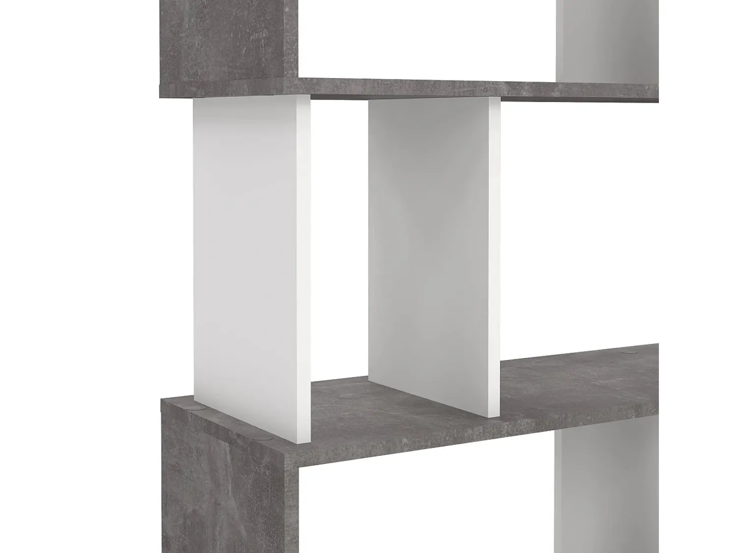 Prateleira|Dmora Estante Arg, Estante de escritório, Estante, Biblioteca, 80x30 h175 cm, Cimento e Branco Cinzento