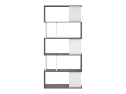 Prateleira|Dmora Estante Arg, Estante de escritório, Estante, Biblioteca, 80x30 h175 cm, Cimento e Branco Cinzento