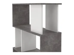 Prateleira|Dmora Estante Arg, Estante de escritório, Estante, Biblioteca, 80x30 h175 cm, Cimento e Branco Cinzento