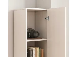Móvel De Arrumação* ESTANTE ARMÁRIO MODERNO DE PÉ COLUNA ALTA LOFT 2 PORTAS 174 CM Branco