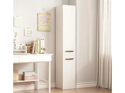 Móvel De Arrumação* ESTANTE ARMÁRIO MODERNO DE PÉ COLUNA ALTA LOFT 2 PORTAS 174 CM Branco
