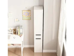 Móvel De Arrumação* ESTANTE ARMÁRIO MODERNO DE PÉ COLUNA ALTA LOFT 2 PORTAS 174 CM Branco