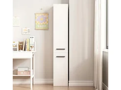 Móvel De Arrumação* ESTANTE ARMÁRIO MODERNO DE PÉ COLUNA ALTA LOFT 2 PORTAS 174 CM Branco