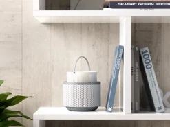 Discount Vente-unique Estante baixa assimétrica 3 divisões TOMINI - Cor: branca Branco