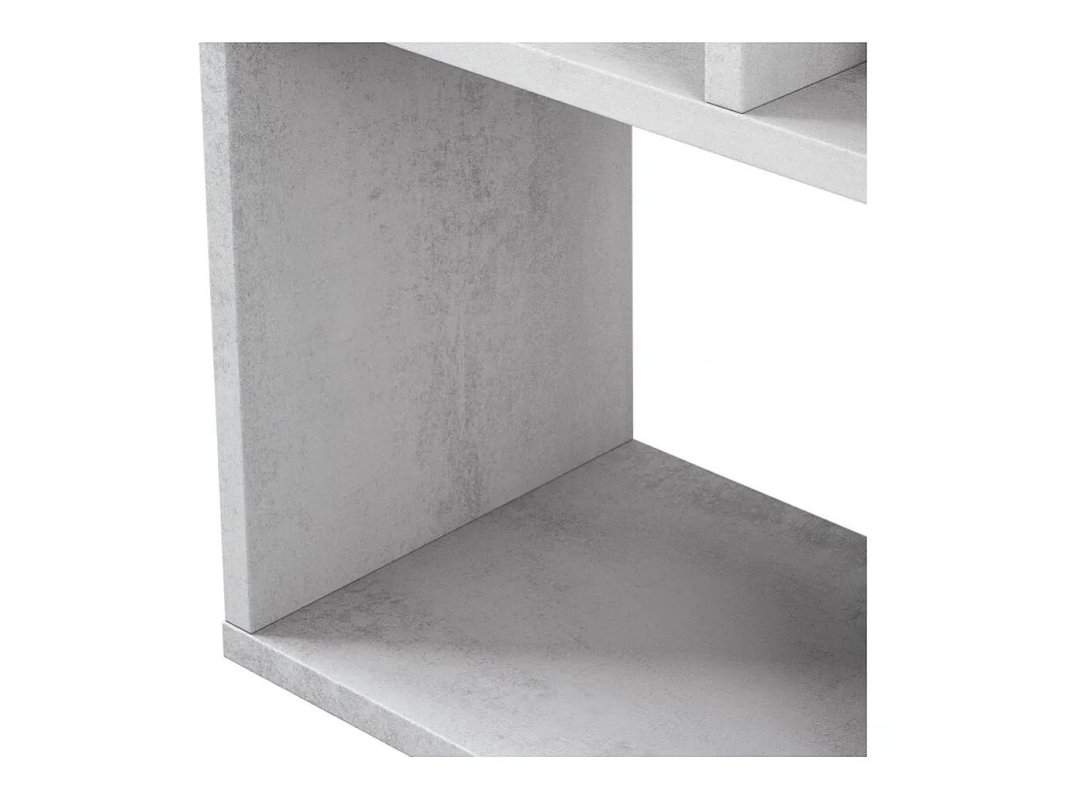 Loungitude Estante baixa Athena Cimento branco 110x97x24 cm Sala de estar Sala de jantar^ Prateleira