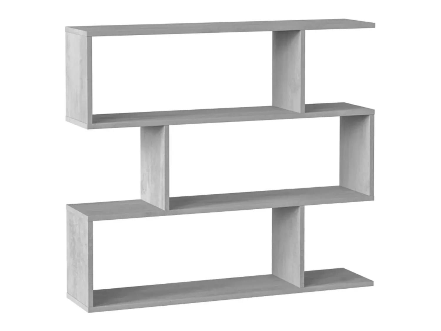 Loungitude Estante baixa Athena Cimento branco 110x97x24 cm Sala de estar Sala de jantar^ Prateleira