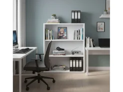 Prateleira| Estante baixa em escala branca 100x76x33 cm Branco