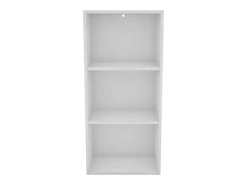 Sale Estante baixa Plea para sala de estar, 3 níveis, melamina branca fosca, 42x92x29 cm Branco