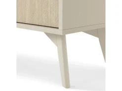 Sale Estante: areia / Espinha de peixe scandi, pés madeira, 80 x 160 x 38cm Bege