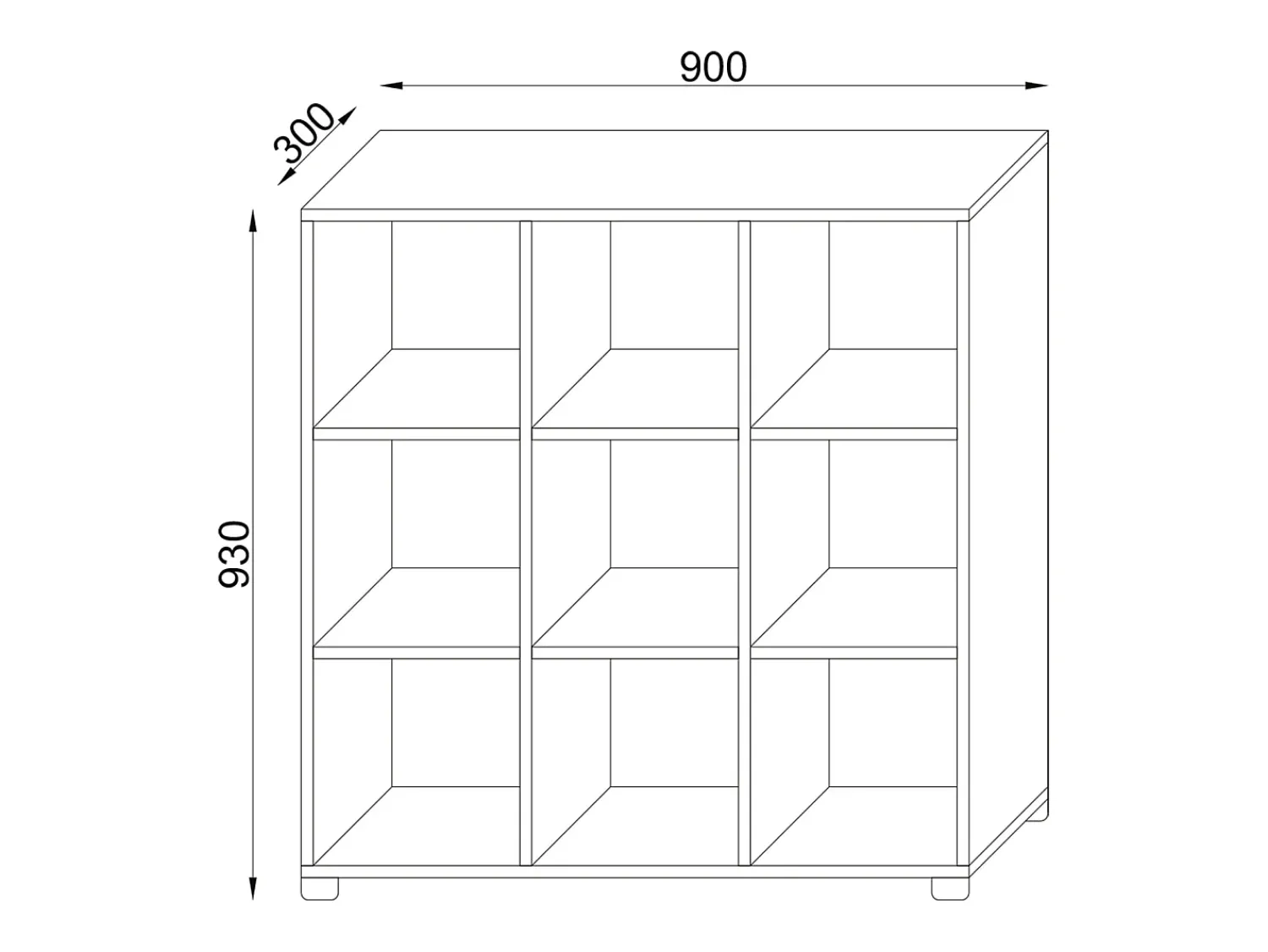 Outlet VCM Estante Benas Branco A. 93 x L. 90 x P. 30 cm Multicor