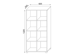 Prateleira|VCM Estante Benas Branco A. 123 x L. 60 x P. 30 cm Multicor