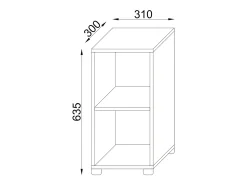 VCM Estante Benas Branco A. 64 x L. 31 x P. 30 cm^ Prateleira