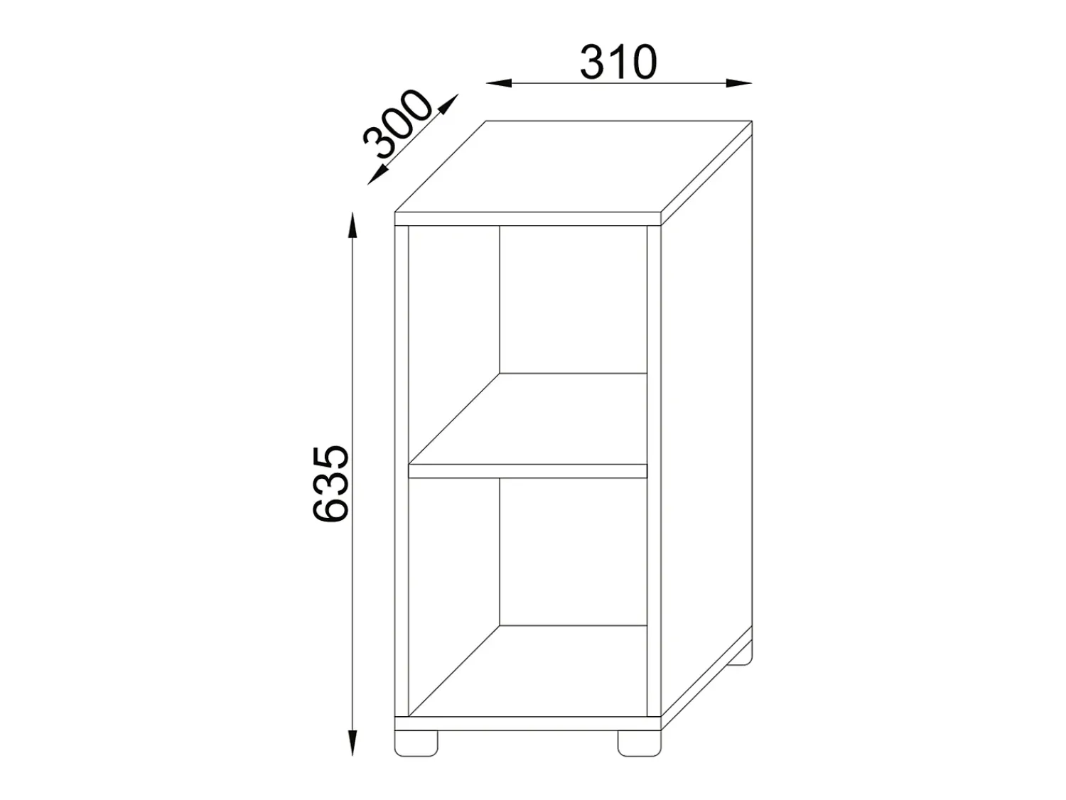 VCM Estante Benas Branco A. 64 x L. 31 x P. 30 cm^ Prateleira