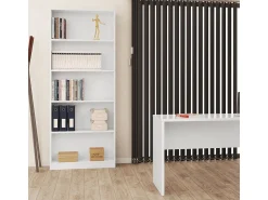 Discount Loungitude Estante Biblioteca Moderna Branca Fosca 201x80x28 cm Branco