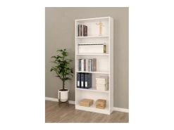Discount Loungitude Estante Biblioteca Moderna Branca Fosca 201x80x28 cm Branco