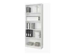 Discount Loungitude Estante Biblioteca Moderna Branca Fosca 201x80x28 cm Branco